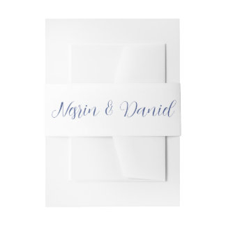 Royal Turkish Wedding Invitation White Belly Band 招待状ベリーバンド