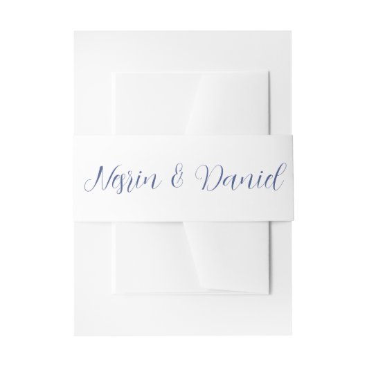 Royal Turkish Wedding Invitation White Belly Band 招待状ベリーバンド (正面例)