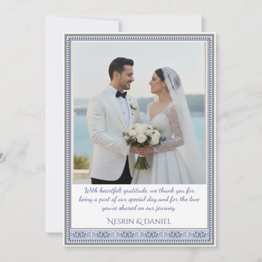 Royal Turkish Wedding Thank You Card サンキューカード (正面)