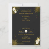 Royal wedding invitation in black and gold 招待状 (正面)