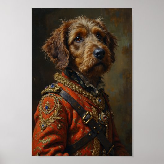 Royal Wirehaired Pointing Griffon Portrait ポスター (正面)