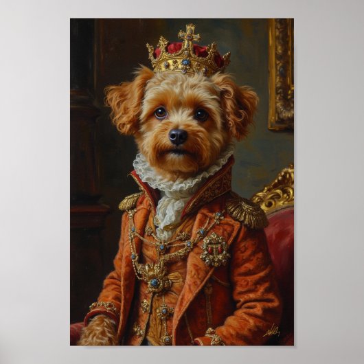 Royal Yorkipoo Portrait ポスター (正面)