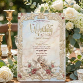 Royalcore Baroque Cherub Violin Art Wedding   招待状