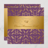 Royaleの311金神の紫色の菓子16 招待状 (正面/裏面)