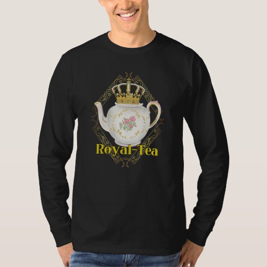 Royalty Crown Pun Tea  Tea Party Tシャツ (正面)