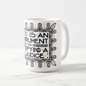 Roycroftのモットーのマグは、"論理です楽器" コーヒーマグカップ (正面右)