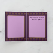 Roycroftイースターの紫色(パーソナライズな) シーズンカード (内部)