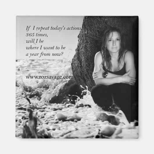 Roz Savage Magnet (Roz、背景海) マグネット (正面)