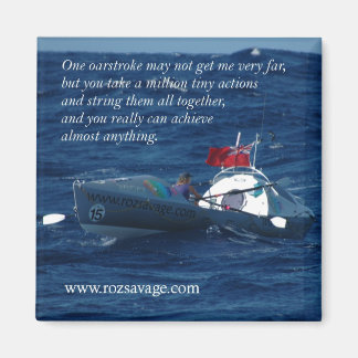 Roz Savage Magnet (Roz on her boat) マグネット