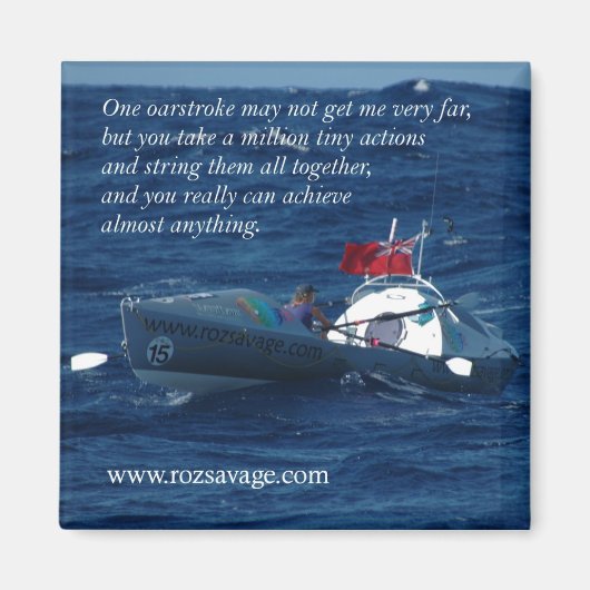 Roz Savage Magnet (Roz on her boat) マグネット (正面)