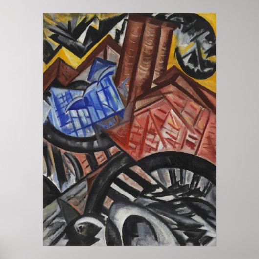 Rozanova – 工場と橋1913 ポスター (正面)