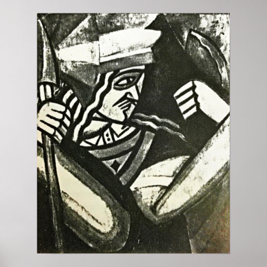 Rozanova - Jack Of Diamonds 1915 ポスター (正面)