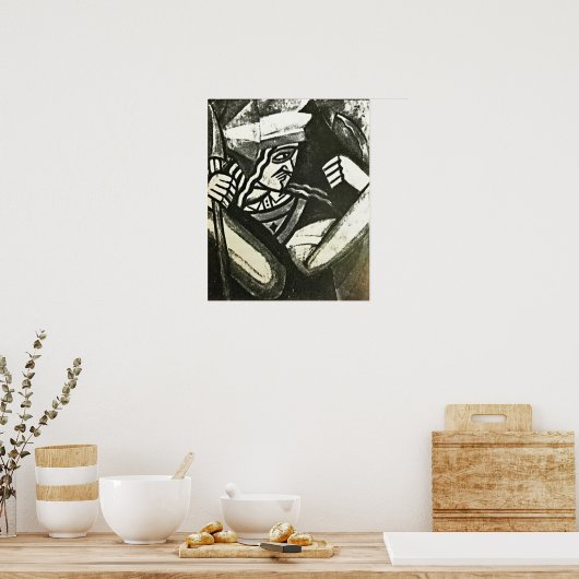 Rozanova - Jack Of Diamonds 1915 ポスター (キッチン)