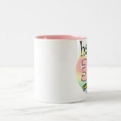 Roze Happy 30th Birthday ツートーンマグカップ (中央)