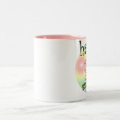 Roze Happy 9th Birthday ツートーンマグカップ (中央)