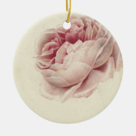 Roze Roos (1792) – タイムレスヴィンテージ植物芸術 セラミックオーナメント