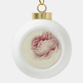 Roze Roos (1792) – タイムレスヴィンテージ植物芸術 セラミックボールオーナメント