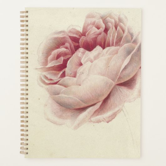 Roze Roos (1792) – タイムレスヴィンテージ植物芸術 プランナー手帳 (正面)
