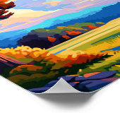 Roztocze Spain vintage travel illustration ポスター (角)