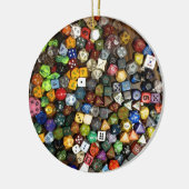 RPGのゲームのサイコロ セラミックオーナメント (左)