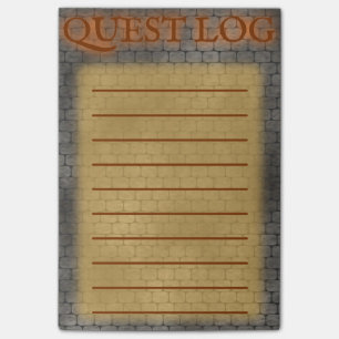 RPGの探求の丸太 ポストイット