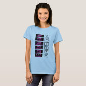 RPGの能力スコア(ピンク及び黒) Tシャツ (正面フル)