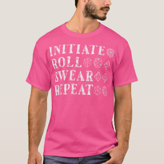 RPGの転がOSおもしろいサイコロD20のロープレイの開始 Tシャツ