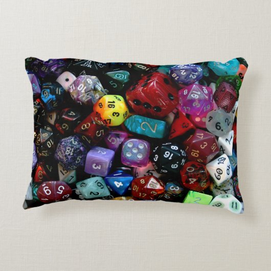 RPGはサイコロ数々の味方しました アクセントクッション (裏面)