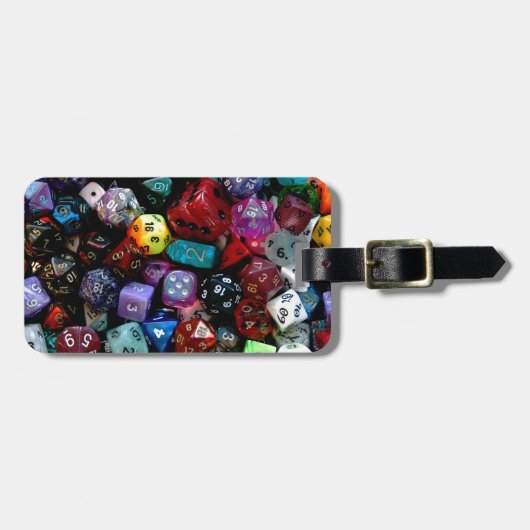 RPGはサイコロ数々の味方しました ラゲッジタグ (正面横)
