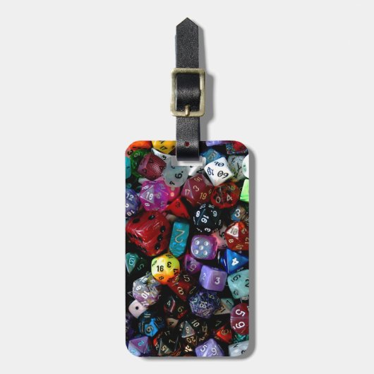 RPGはサイコロ数々の味方しました ラゲッジタグ (正面縦)