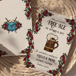 RPGをテーマにした結婚式 無料のエール 赤いバラ セーブザデート