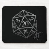 RPGクリストファーAF | ファンタジー卓上レトロゲーマーサイコロ マウスパッド (正面)