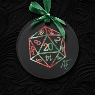 RPGクリストファーAF ホリデイファンタジーテーブルトップゲーマーサイコロ オーナメント