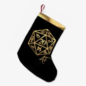 RPGクリストファーAF | 金ゴールドファンタジーテーブルトップPnPゲーマーサイコロ スモールクリスマスストッキング (正面 (吊り時))