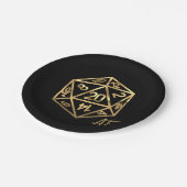 RPGクリストファーAF | 金ゴールドファンタジーテーブルトップPnPゲーマーサイコロ ペーパープレート (アングル)