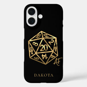 RPGクリストファーAF 金ゴールドファンタジーテーブルトップPnPゲーマーサイコロ iPhone 16ケース