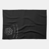 RPGクリスマス | ファンタジー卓上レトロゲーマーサイコロ キッチンタオル (横)