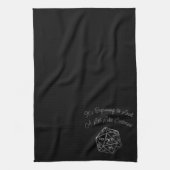 RPGクリスマス | ファンタジー卓上レトロゲーマーサイコロ キッチンタオル (縦)