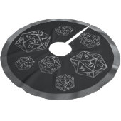 RPGクリスマス | ファンタジー卓上レトロゲーマーサイコロ ブラッシュドポリエステルツリースカート (アングル)