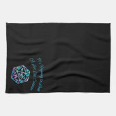 RPGクリスマス | ホロファンタジーテーブルトップゲーマーサイコロ キッチンタオル (横)