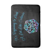 RPGクリスマス | ホロファンタジーテーブルトップゲーマーサイコロ バスマット (正面縦)