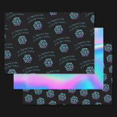 RPGクリスマス | ホロファンタジーテーブルトップゲーマーサイコロ ラッピングペーパーシート