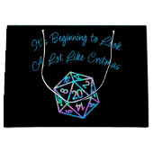 RPGクリスマス | ホロファンタジーテーブルトップゲーマーサイコロ ラージペーパーバッグ (正面)