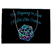 RPGクリスマス | ホロファンタジーテーブルトップゲーマーサイコロ ラージペーパーバッグ (裏面)