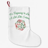 RPGクリスマス | 赤と緑のクリスマスホリデーサイコロ スモールクリスマスストッキング (正面)