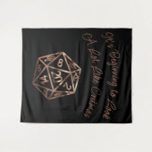 RPGクリスマス | 銅テーブルトップPnPロールプレーヤーサイコロ タペストリー (正面(横))