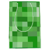 RPGゲーマーピクセルパターンラッピング紙 ミディアムペーパーバッグ (正面)