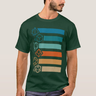 RPGゲーマー レトロ多面体D20サイコロセット オタク男子 Tシャツ