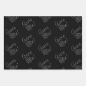 RPGゲームオン | オールドスクールテーブルトップロールプレーヤーのサイコロ ラッピングペーパーシート (正面)