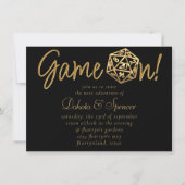 RPGゲームオン | ゴールドファンタジーテーブルトップレトロゲーマー 招待状 (正面)